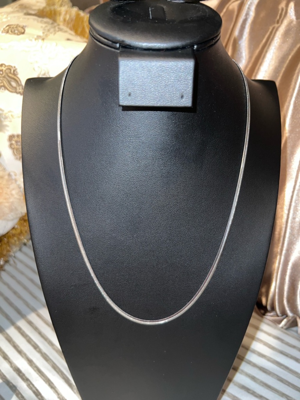 Sterling Silver Herringbone Necklace - Silver